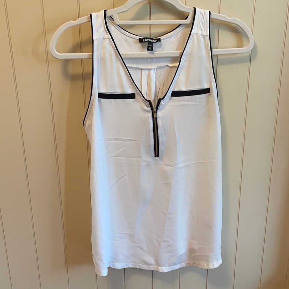 Express white sleeveless blouse